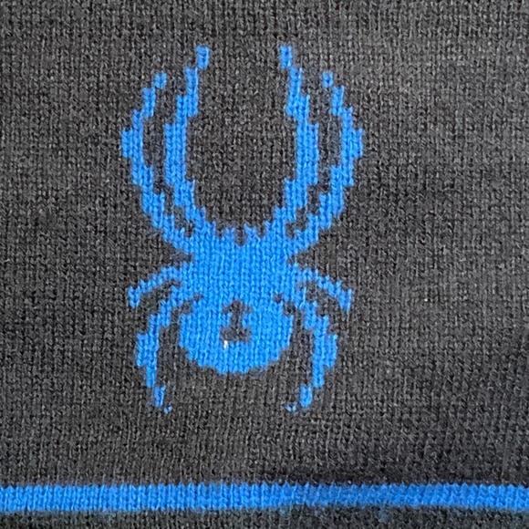 Spyder Jacquard Logo Stripe Gaitor Neck Warmer Men’s Black & Blue Color OS NWT - Picture 8 of 12